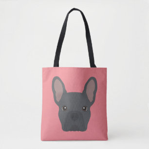 Cute Blue French Bulldog Tote Bag