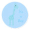 Cute Blue Giraffe Its A Boy New Baby