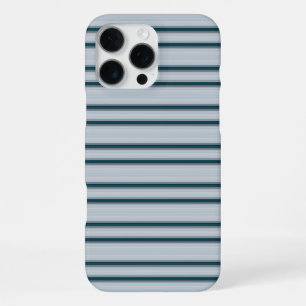 Cute blue grey stripes iPhone 16 pro max case
