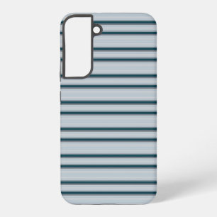Cute blue grey stripes samsung galaxy case