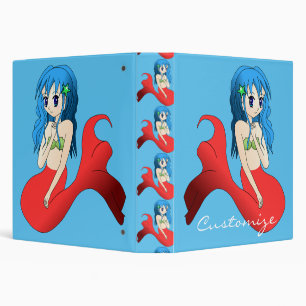 Cute Blue-haired Mermaid Thunder_Cove Binder