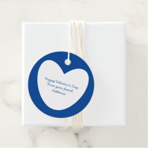 Cute blue heart classroom boys Valentine's Day Favour Tags