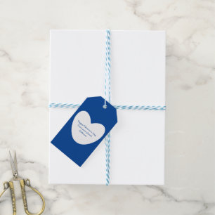 Cute blue heart classroom boys Valentine's Day Gift Tags