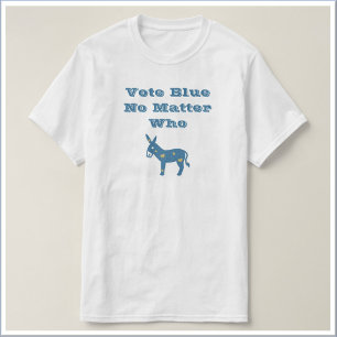 Cute Blue Heart Donkey VOTE BLUE T-Shirt