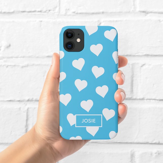 Cute Blue Hearts Phone Case (Creator Uploaded)