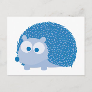 Cute Blue Hedgehog Postcard