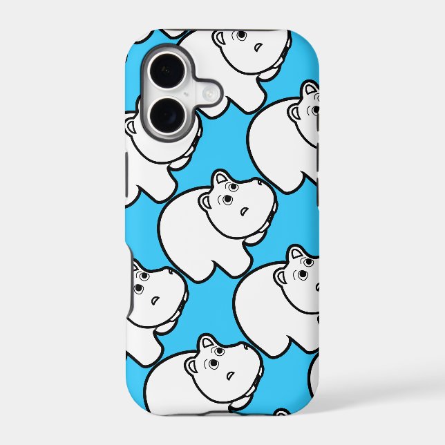 Cute Blue Hippo (Back)