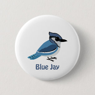 Cute Blue Jay 2 Inch Round Button