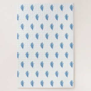 Cute Blue Leaves Puzzles 