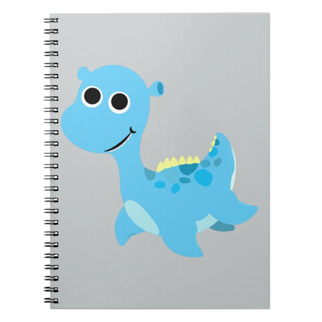 Cute Blue Nessie Notebook (Front)