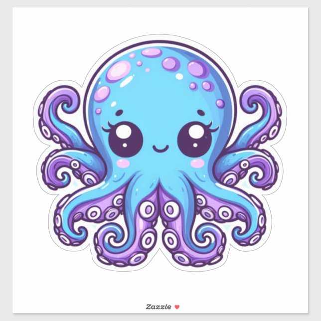 Cute blue octopus (Sheet)