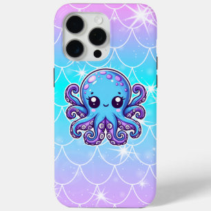 Cute blue octopus iPhone 15 pro max case