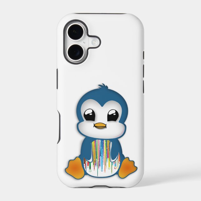 Cute blue orange penguin (Back)