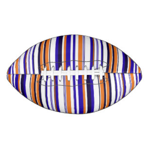 Cute blue orange stripes football