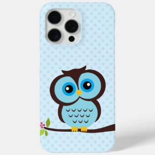 Cute Blue Owl iPhone 15 Pro Max Case