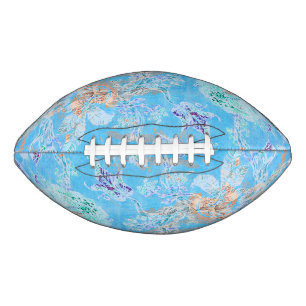 Cute blue pastel floral bandana football