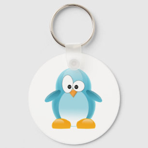 Cute Blue Penguin Keychain