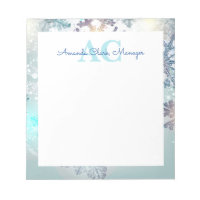 Cute Blue Personalized Monogram Name