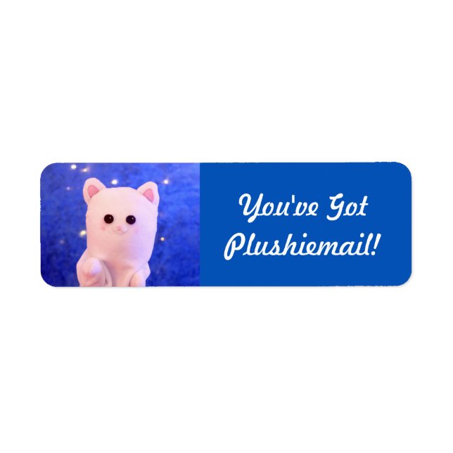 Cute Blue Personalized Photo Mail Plushiemail (Front)
