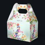 Cute Blue Pink Bird Floral Favour Box<br><div class="desc">Beautiful Cute Blue Pink Bird Floral Favour Box</div>