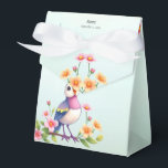 Cute Blue Pink Bird Floral Favour Box<br><div class="desc">Beautiful Cute Blue Pink Bird Floral Favour Box</div>