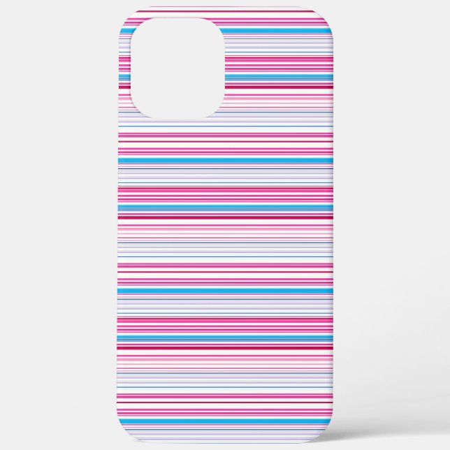 Cute blue pink stripes Case-Mate iPhone case (Back)
