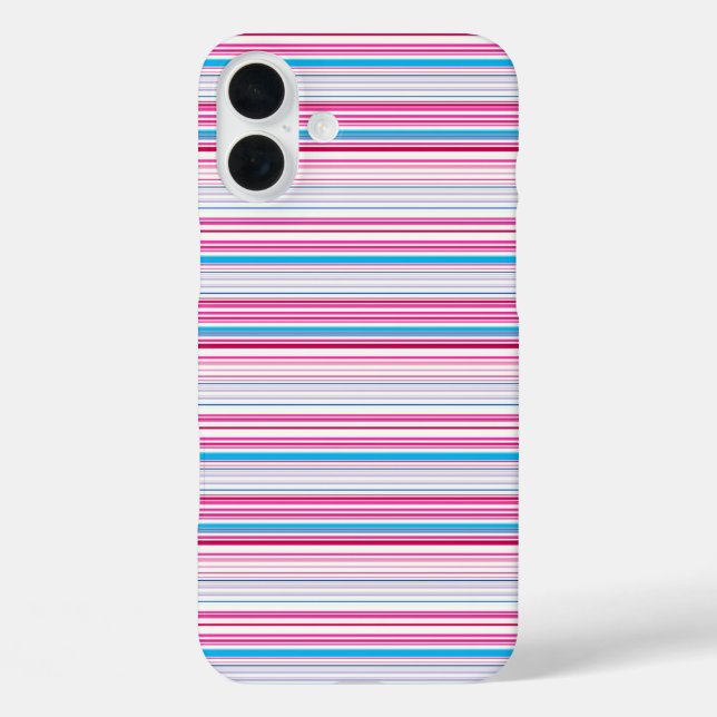 Cute blue pink stripes Case-Mate iPhone case (Back)