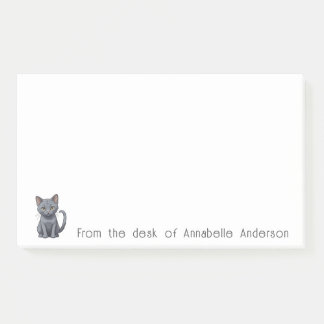 Cute Blue Russian Cat Personalize Notes