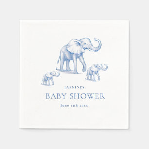 cute blue safari baby shower books for baby  napkin