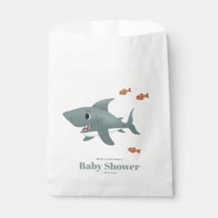 Cute Blue Sea Shark Boys Baby Shower Favour Bag