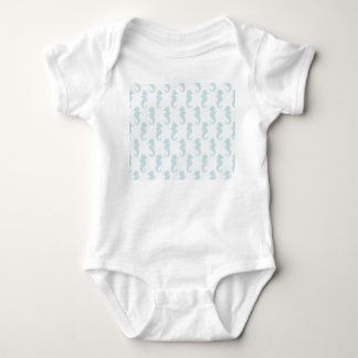 cute blue seahorse baby bodysuit
