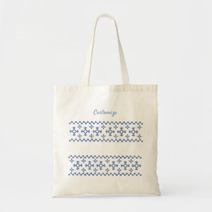 Cute Blue Snowflakes Pattern Thunder_Cove  Tote Bag