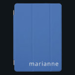 Cute Blue Solid Colour Personalized Name iPad Pro Cover<br><div class="desc">Cute Cobalt Blue Solid Colour Personalized Name iPad Pro Cover</div>