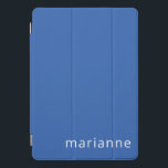 Cute Blue Solid Colour Personalized Name iPad Pro Cover<br><div class="desc">Cute Cobalt Blue Solid Colour Personalized Name iPad Pro Cover</div>