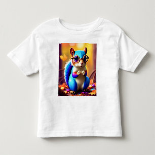 Cute Blue Squirrel with Glasses-56786 Toddler T-shirt