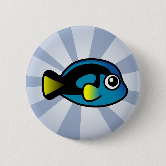 Cute Blue Tang 2 Inch Round Button (Front)