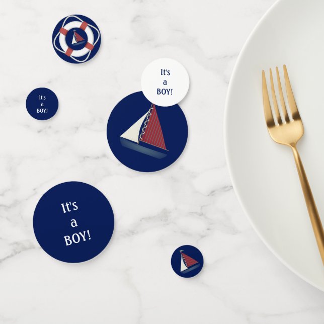 Cute Blue Toy Table Confetti (Groupe)