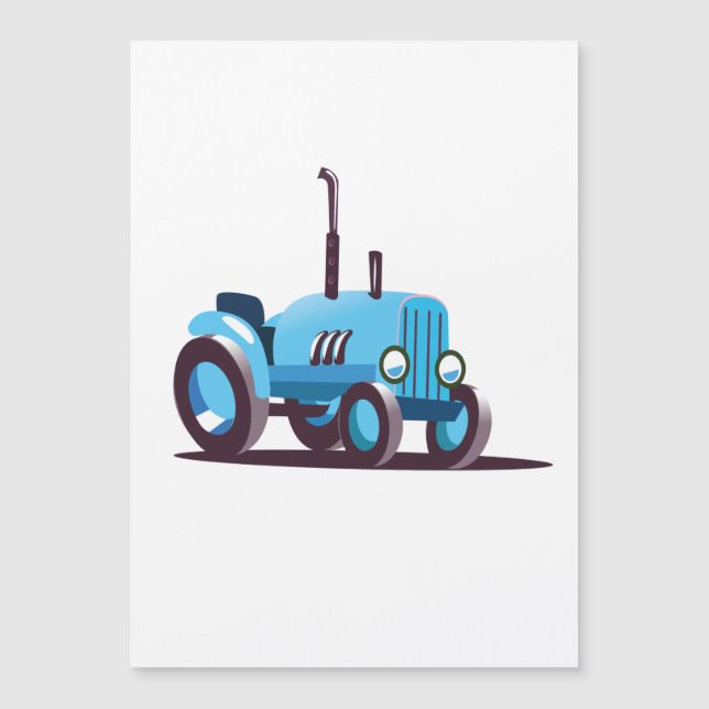 Cute Blue Tractor (Front)