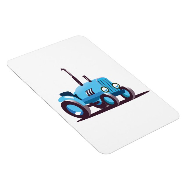 Cute Blue Tractor Magnet (Right Side)
