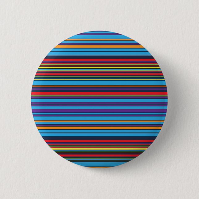 Cute blue violet stripes 2 inch round button (Front)