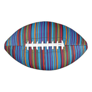 Cute blue violet stripes football
