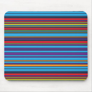 Cute blue violet stripes mouse pad