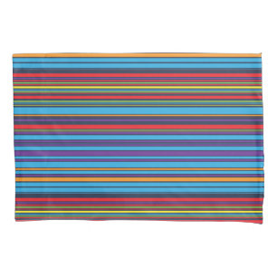 Cute blue violet stripes pillowcase