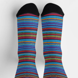 Cute blue violet stripes socks