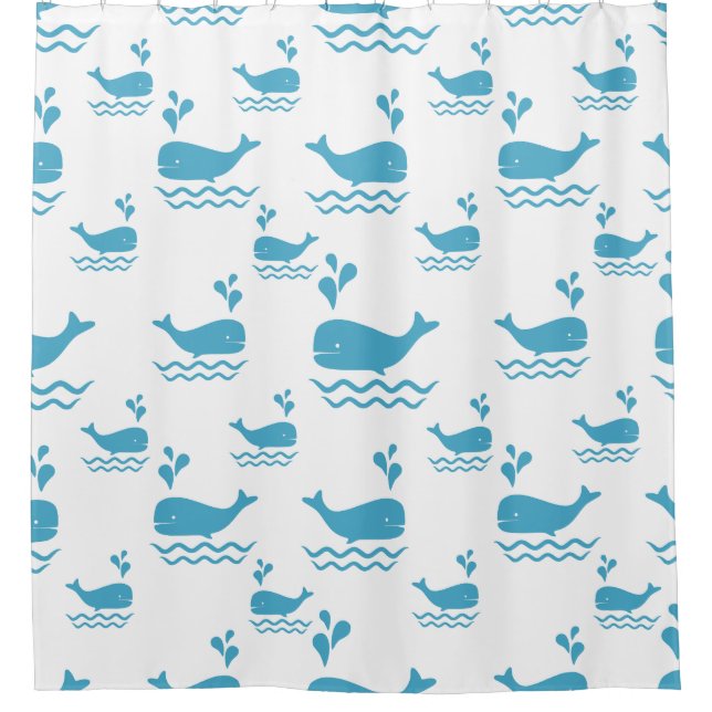 Cute Blue Whale Seamless Ocean Pattern (1) (Front)