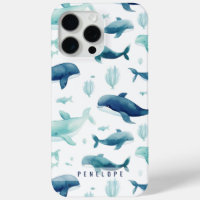 Cute blue whales  personalized iPhone case  