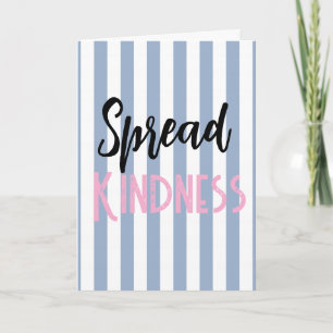 Cute Blue & White Greeting Card Spread Kindness