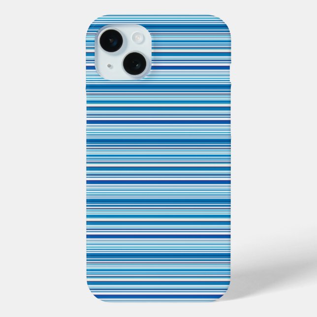 Cute blue white stripes Case-Mate iPhone case (Back)