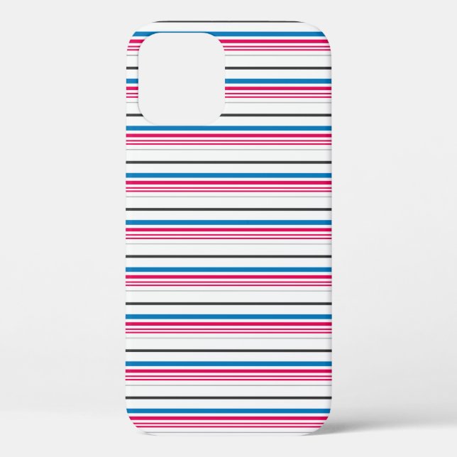 Cute blue white stripes Case-Mate iPhone case (Back)