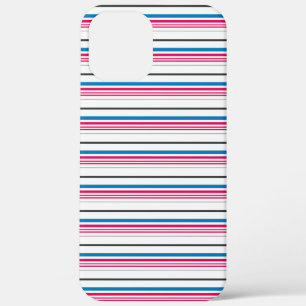 Cute blue white stripes iPhone 12 pro max case